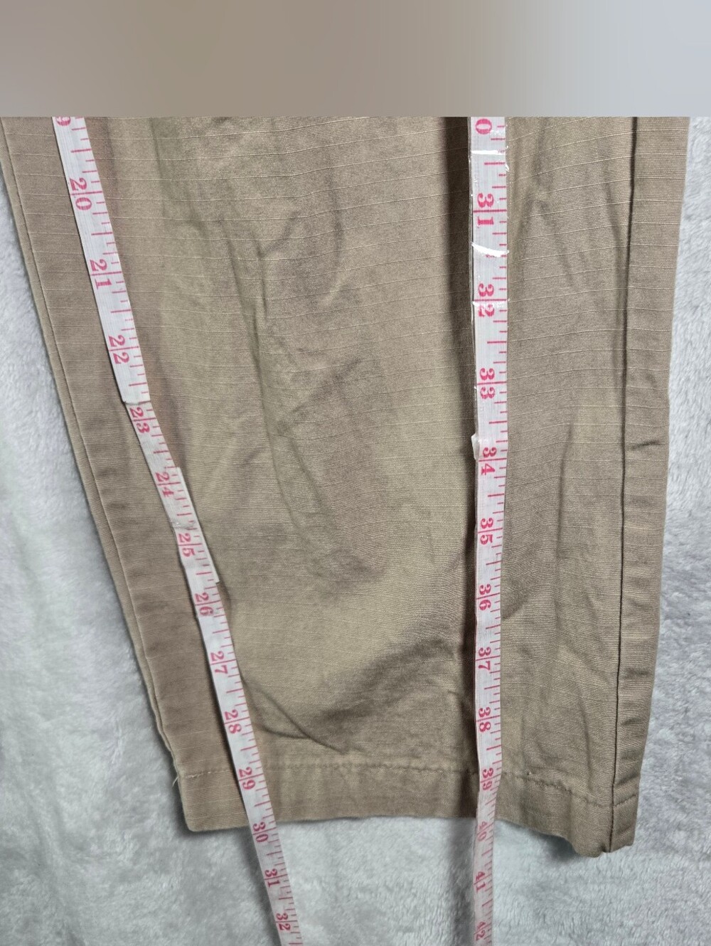 Alo Cargo Ripstop Trouser Pants Mens Size 30 Regular Khaki 30” Inseam Zip Pocket - Picture 8 of 10